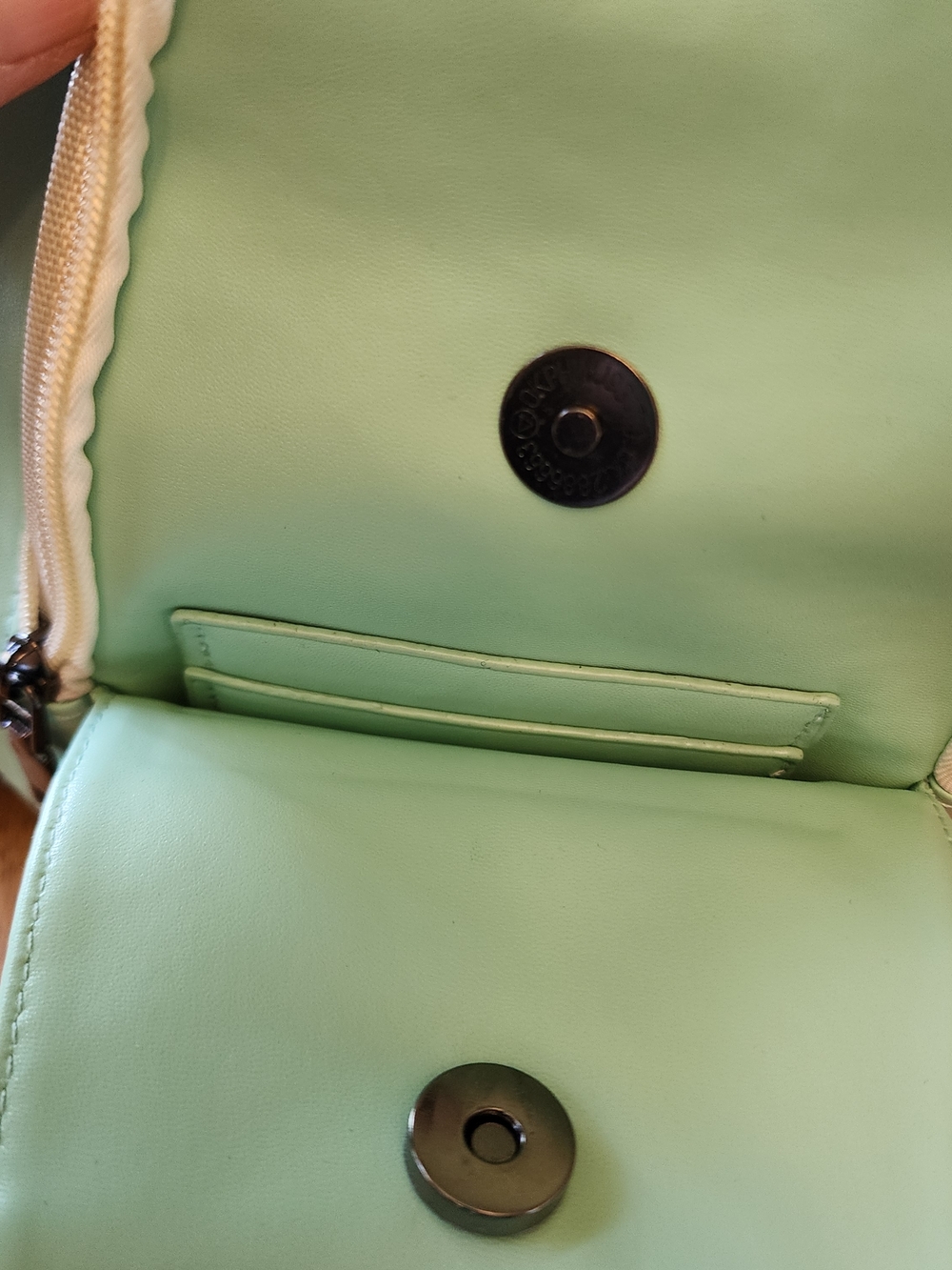 Mint Crossbody Sling Bag with Patterned Strap. NWT - Picture 2 of 10